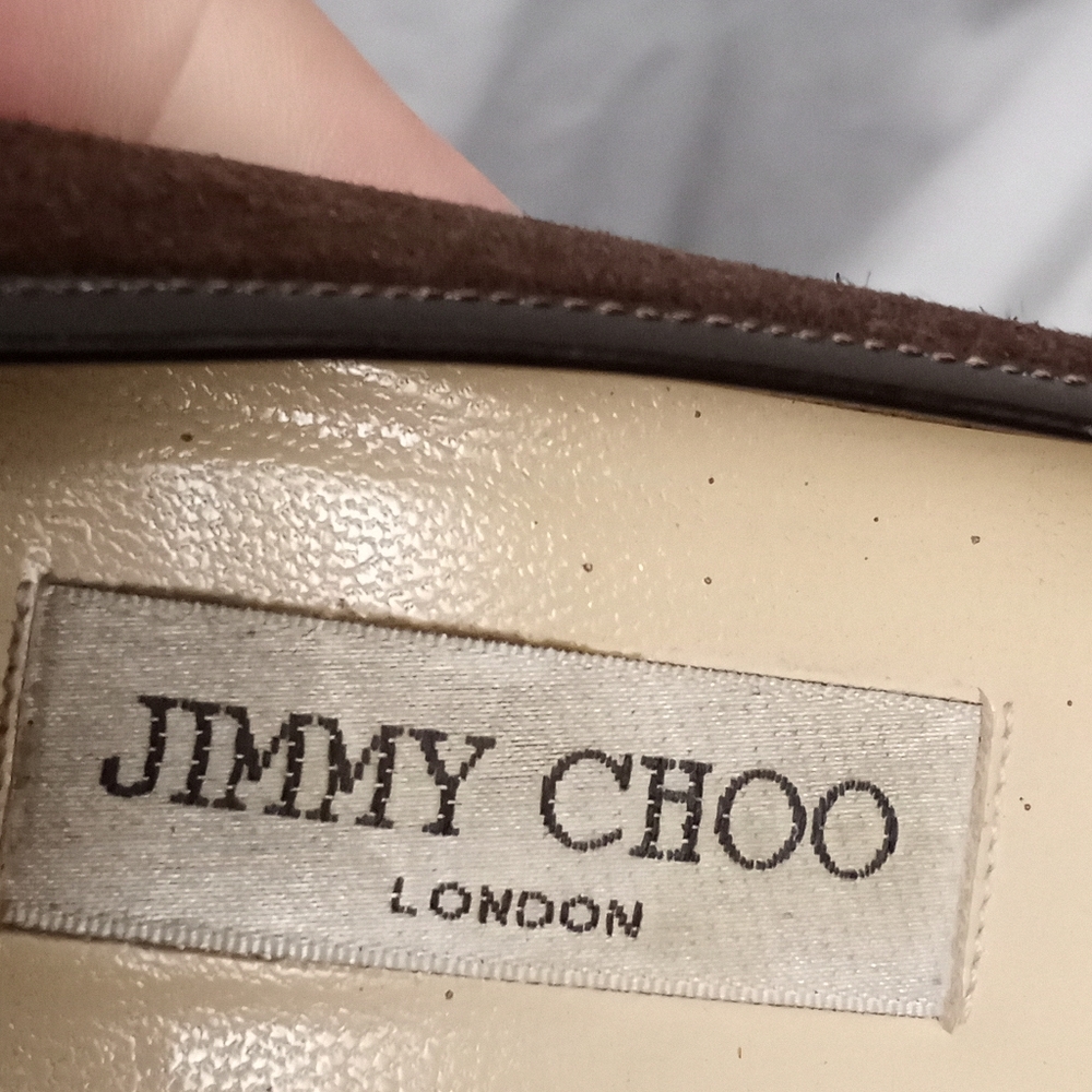 JIMMY CHOO Brown Suede Heels - Picture 4 of 9